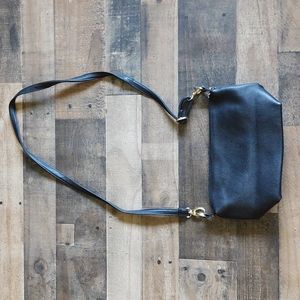 INZI Black Faux Leather Crossbody Bag